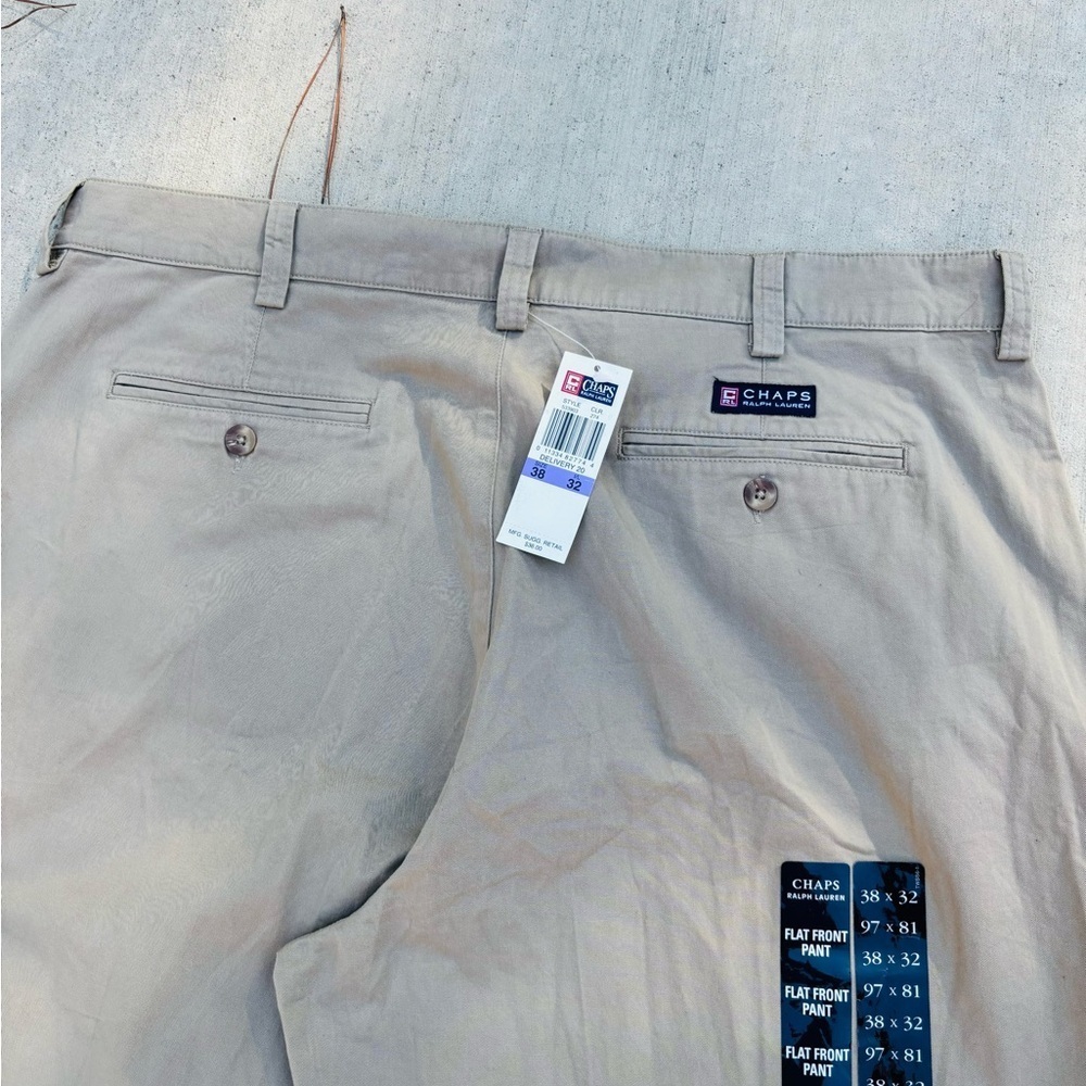 Ralph Lauren Chaps Men's Khaki Chinos size 38 * 32 with tag - Picture 3 of 10